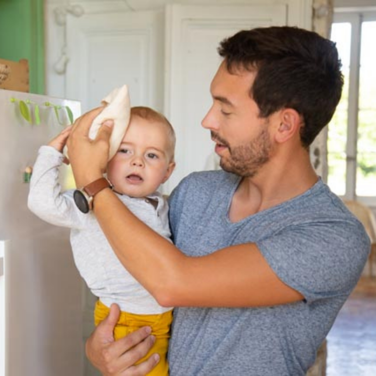Bouillotte sèche en coton GOTS - Motif pissenlit