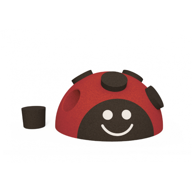 Coccinelle - jeu d'encastrement en liège et bois