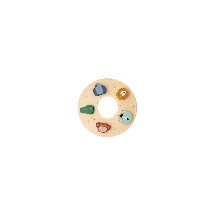 Puzzle encastrement rond en bois