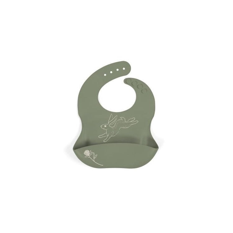 Bavoir en silicone - Motif Lièvre