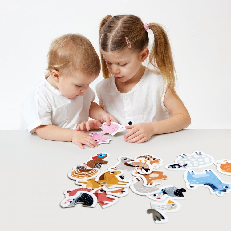 Puzzles progressifs - Animaux de la ferme
