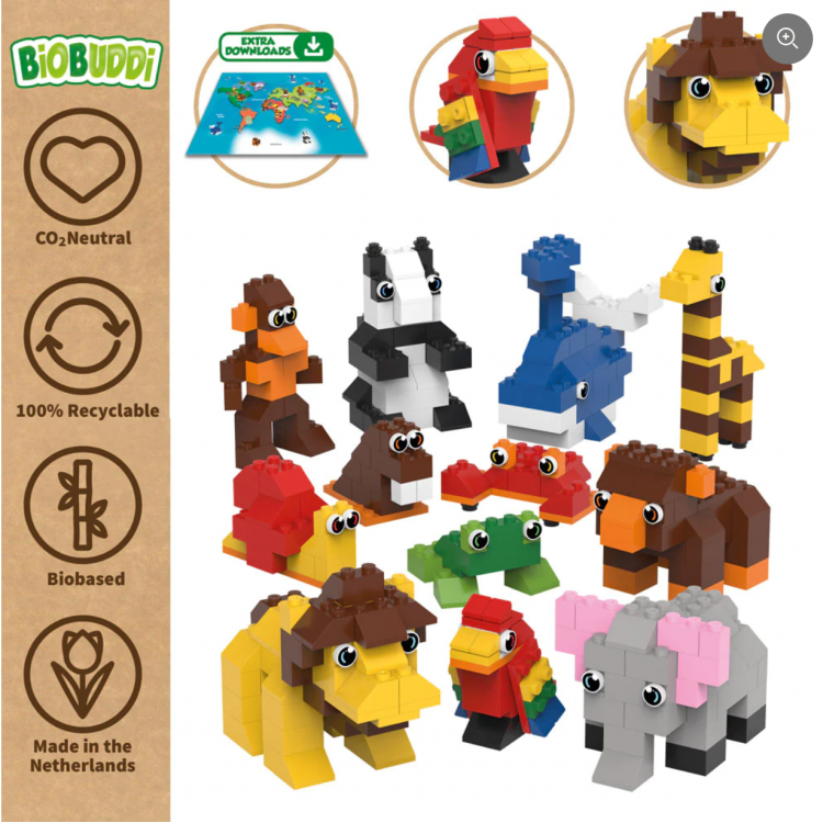 Jeu de briques en bioplastique - L'aventure animale