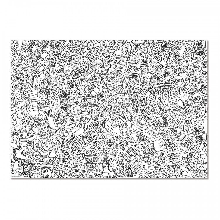 Puzzle 1000 pièces Keith Haring - Noir et blanc