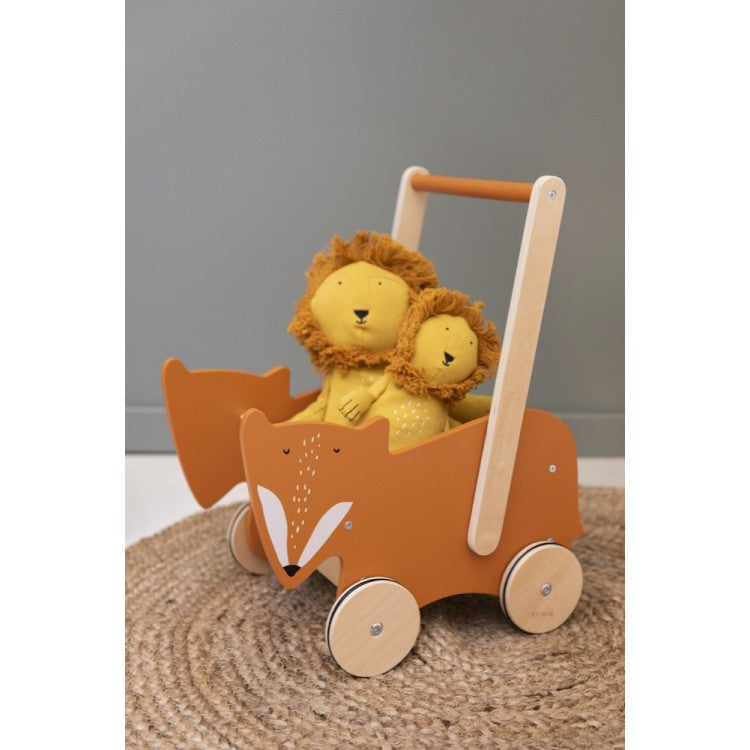 Chariot à pousser en bois - Renard