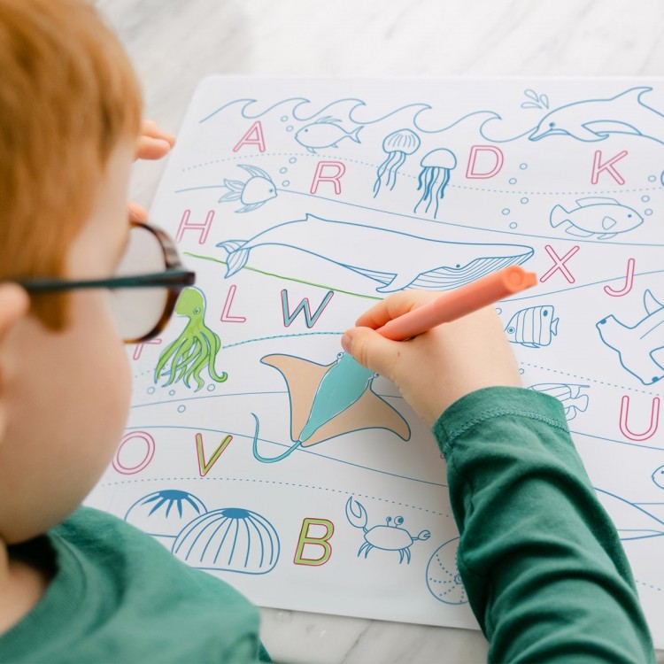 Set en silicone à colorier - ABC Océan