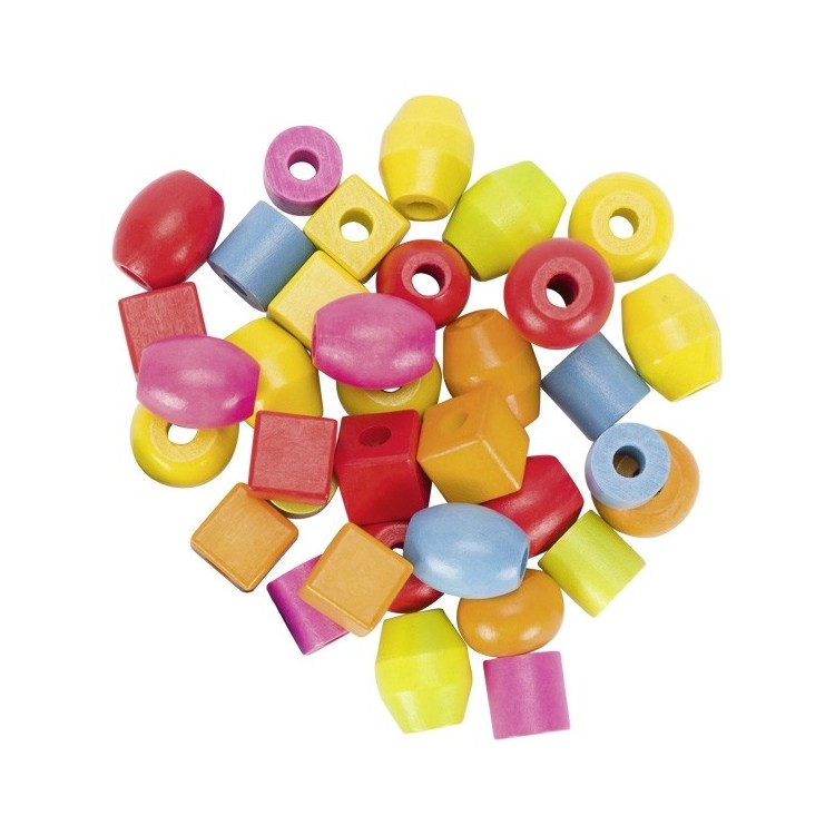 Set de perles en bois à enfiler