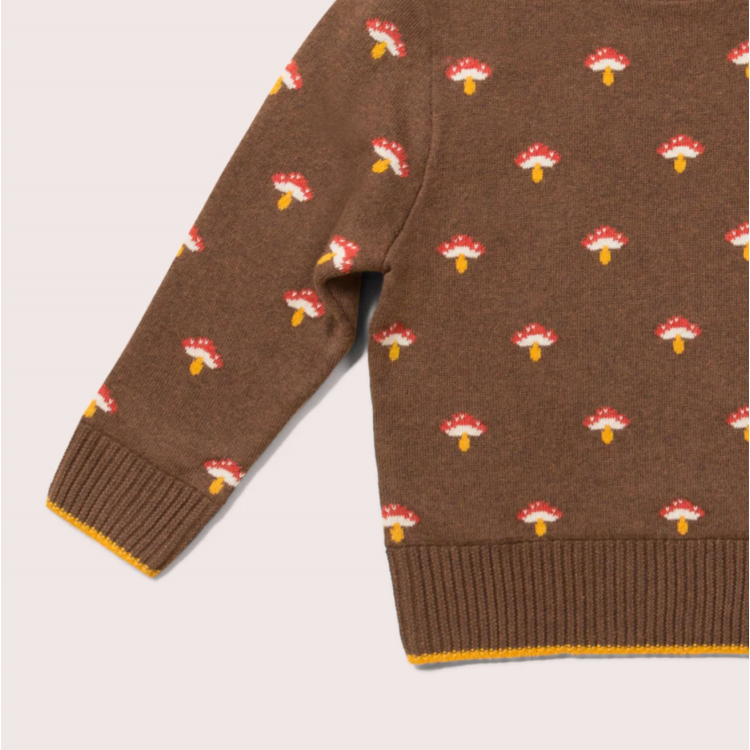 Pull enfant en coton bio - motif Champignons