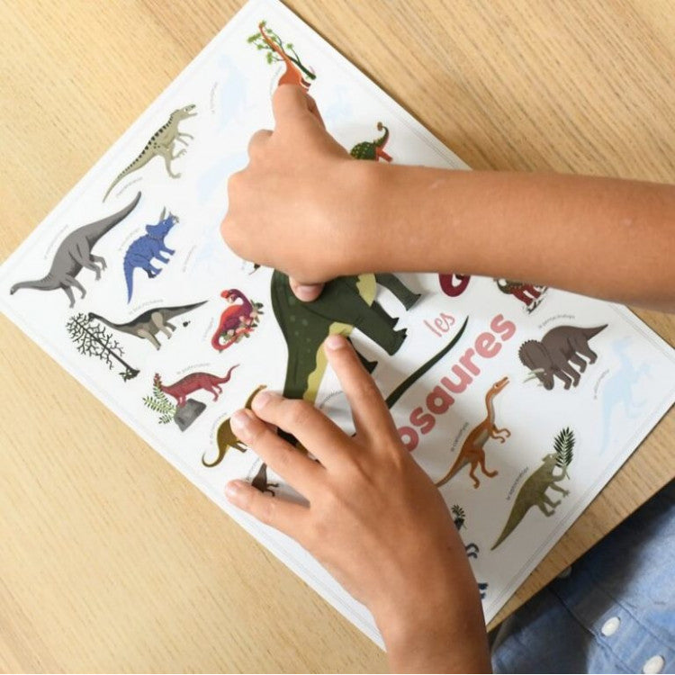 Mini Poster 26 stickers - Dinosaures