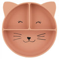 Assiette à compartiments et ventouse en silicone - Chat