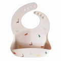 Bavoir repas souple silicone - Dinosaures