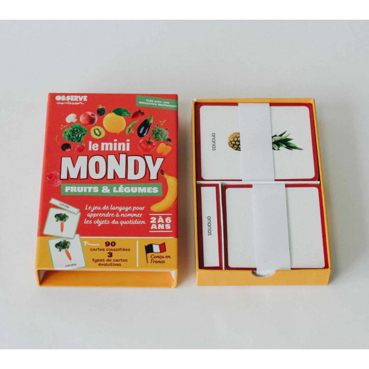 Le Mini-Mondy Fruits & Légumes - Cartes Montessori