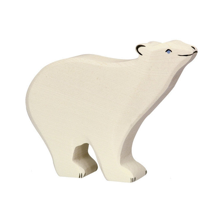 Ours polaire- bois peint main