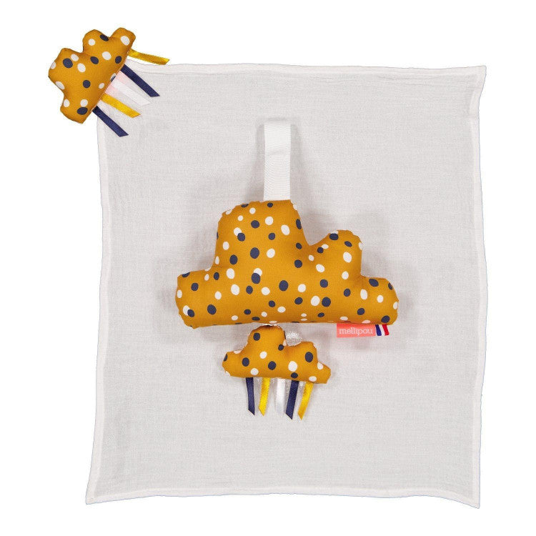 Coffret naissance nuage musical et doudou-lange - Lenny (musique Light my fire)