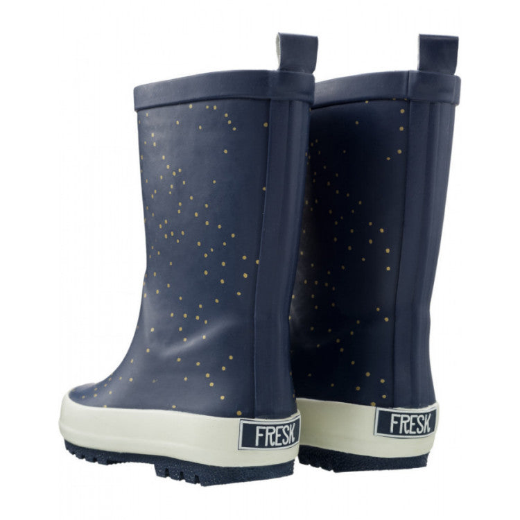 Bottes de pluie caoutchouc Pois indigo