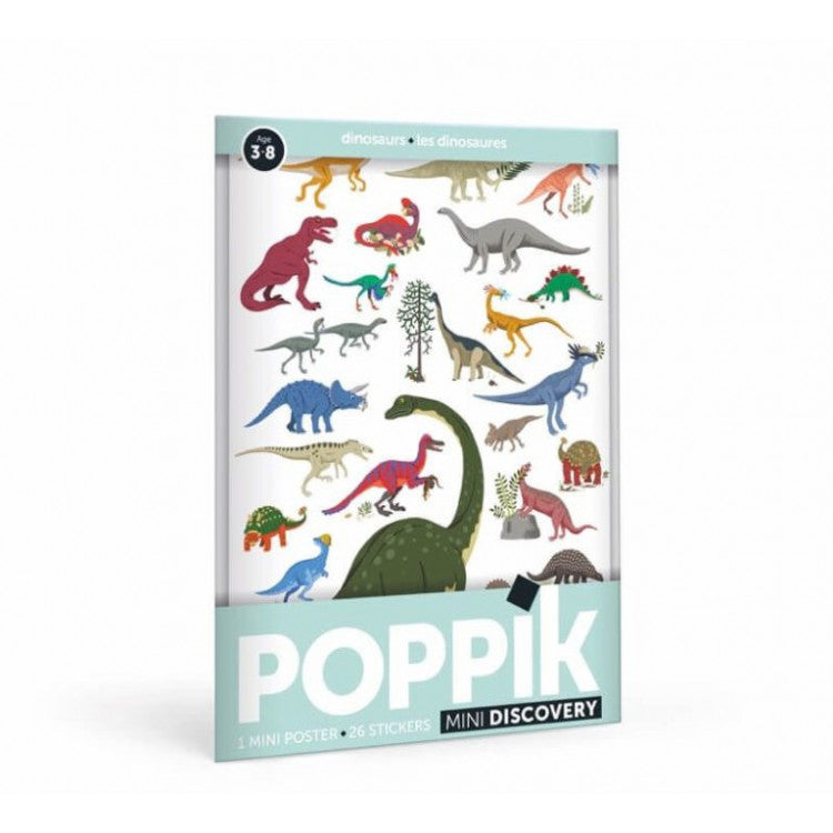 Mini Poster 26 stickers - Dinosaures