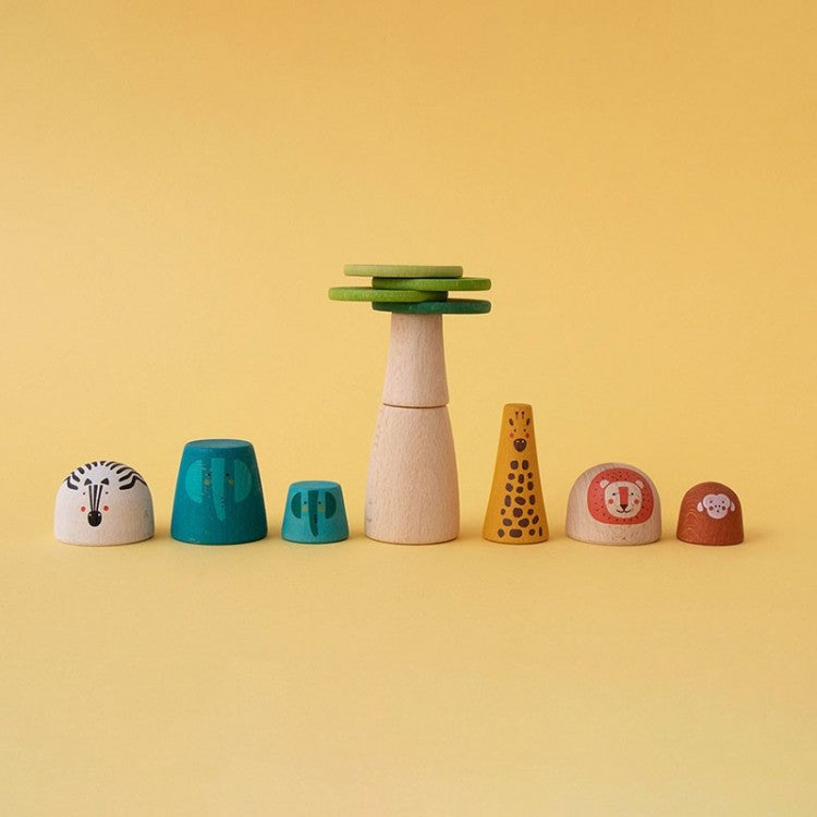 Jeu libre en bois "My wooden world" - Savane