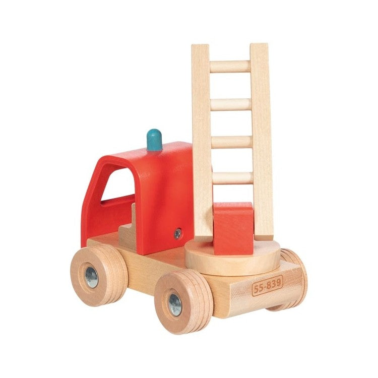 Camion de pompiers en bois avec échelle