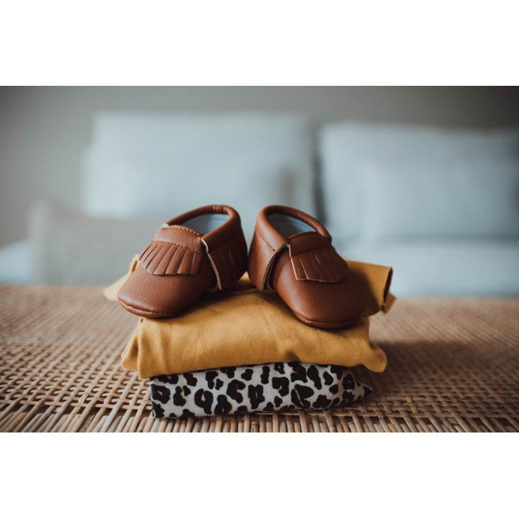Chaussons mocassins bébé à franges
