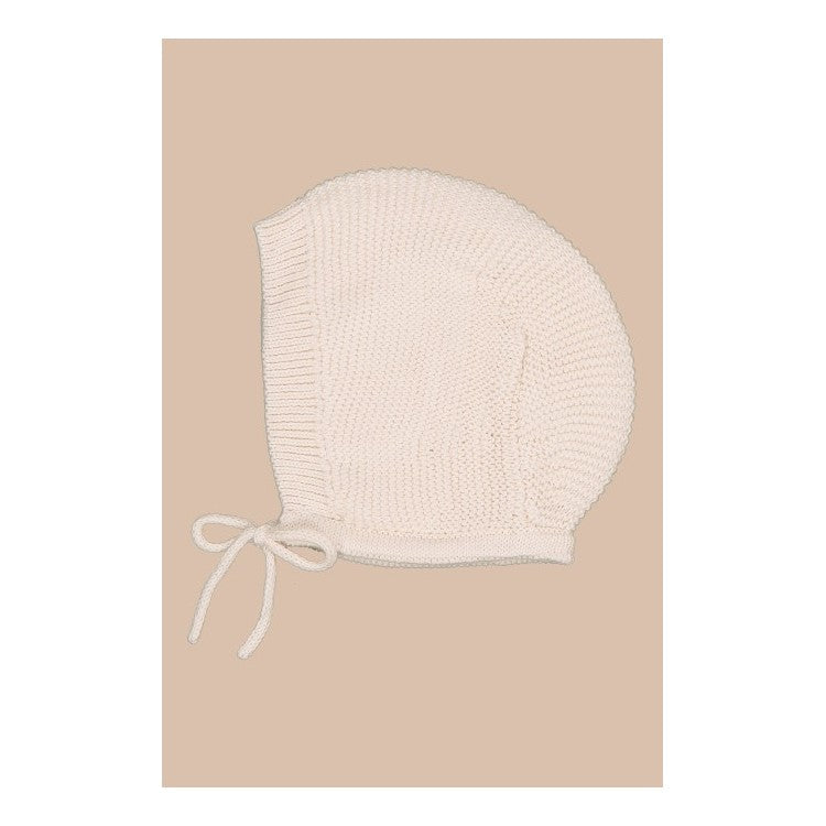 Béguin en maille de coton et laine