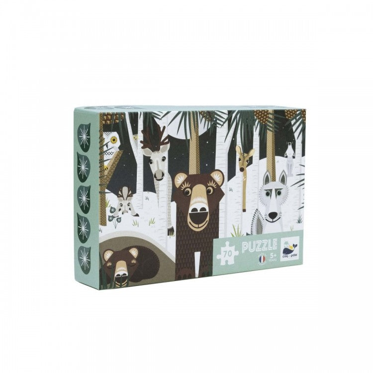 Puzzle "Hiver en forêt" - 70 pièces