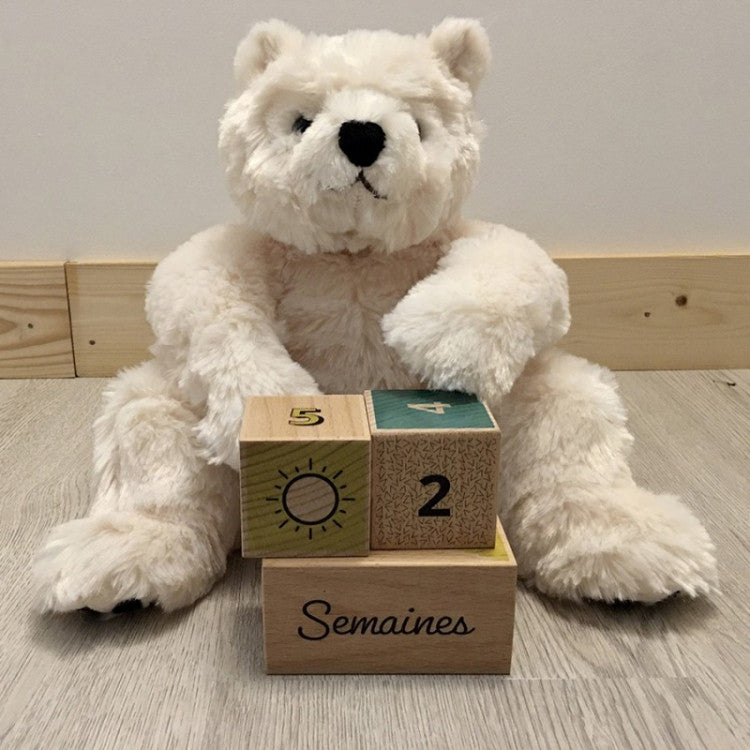 Coffret cubes de naissance en bois