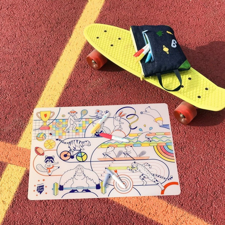 Set en silicone à colorier - Sport