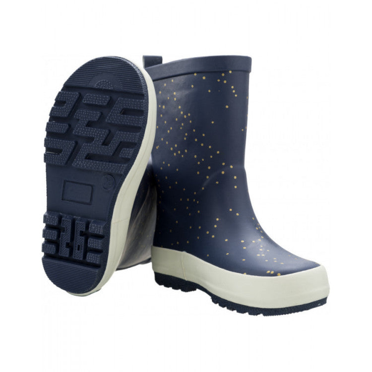 Bottes de pluie caoutchouc Pois indigo