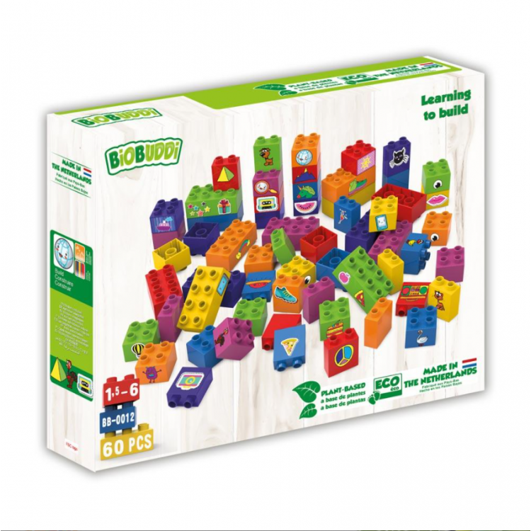 Jeu de briques bioplastique - 60 blocs