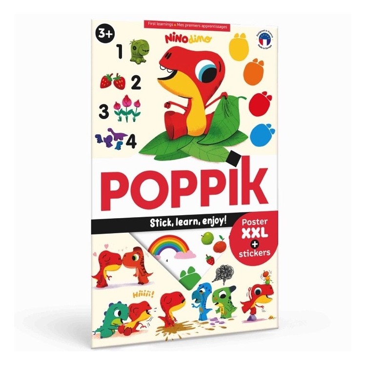 Poster Premiers apprentissages NinoDino + 60 stickers