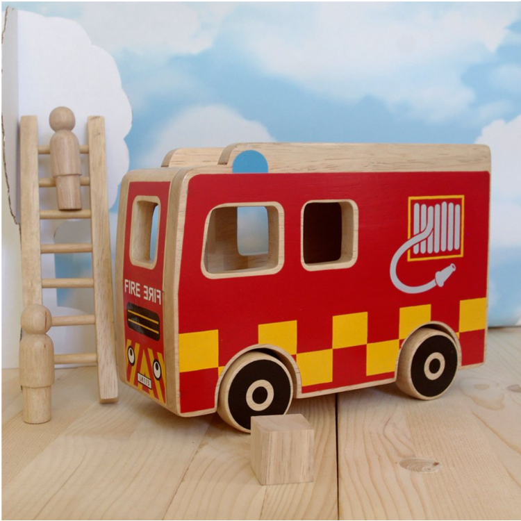 Camion de pompiers - Set d'activités en bois