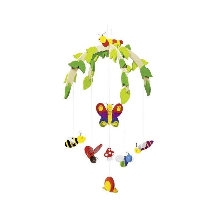 Mobile en bois - Insectes