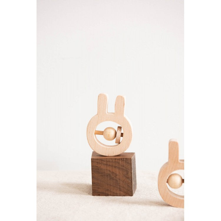Hochet bois brut Tap Tap Lapin
