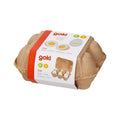Œufs en bois avec scratch, boîte de 6