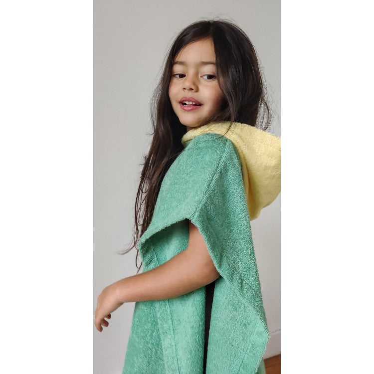 Poncho de plage et bain - coton GOTS
