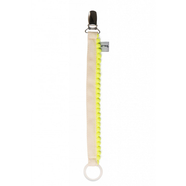 Attache-tétine Pompon Jaune néon
