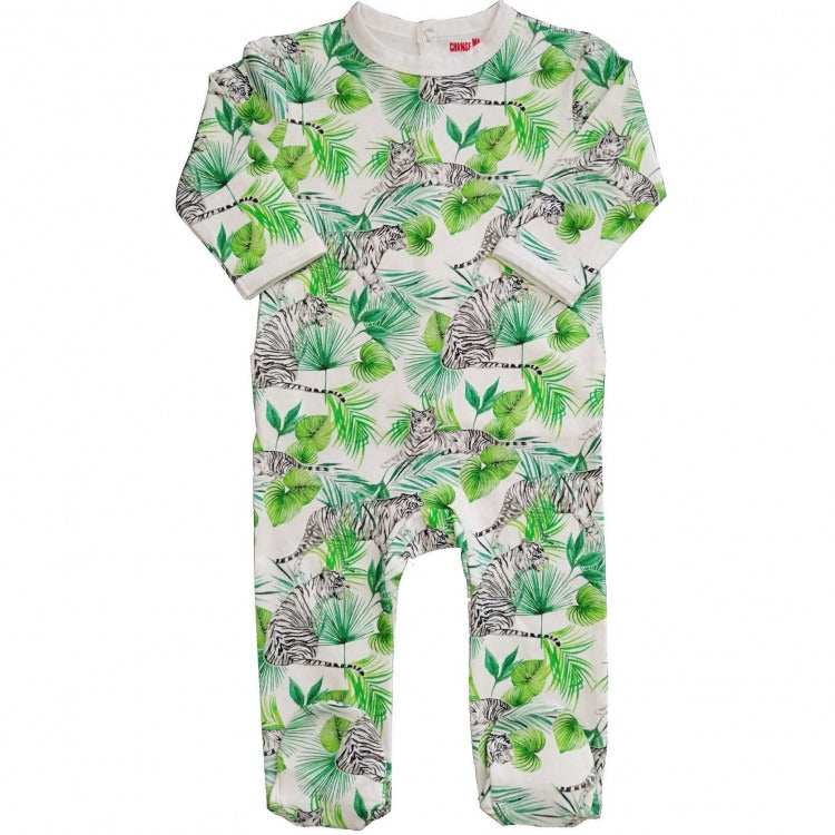 Grenouillère coton bio Tigre