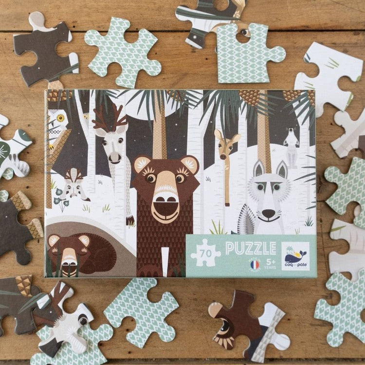 Puzzle "Hiver en forêt" - 70 pièces