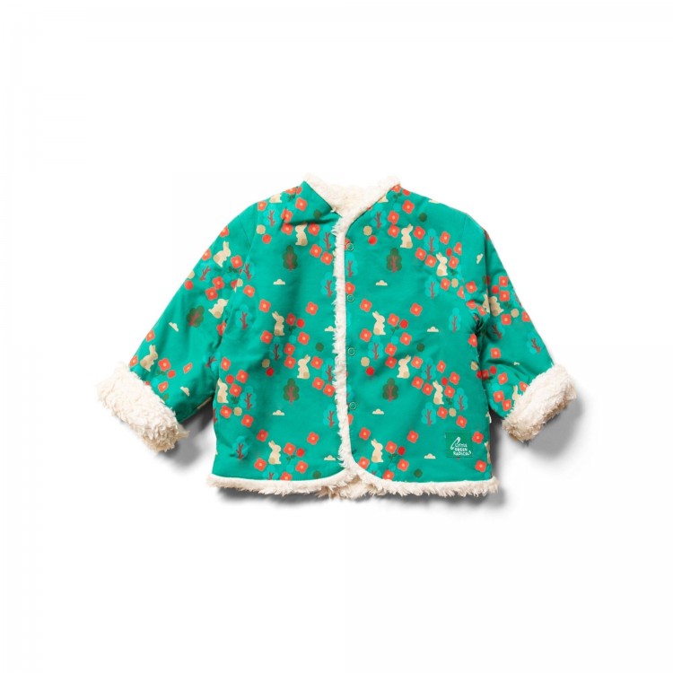 Veste réversible fourrée sherpa "Forêt"