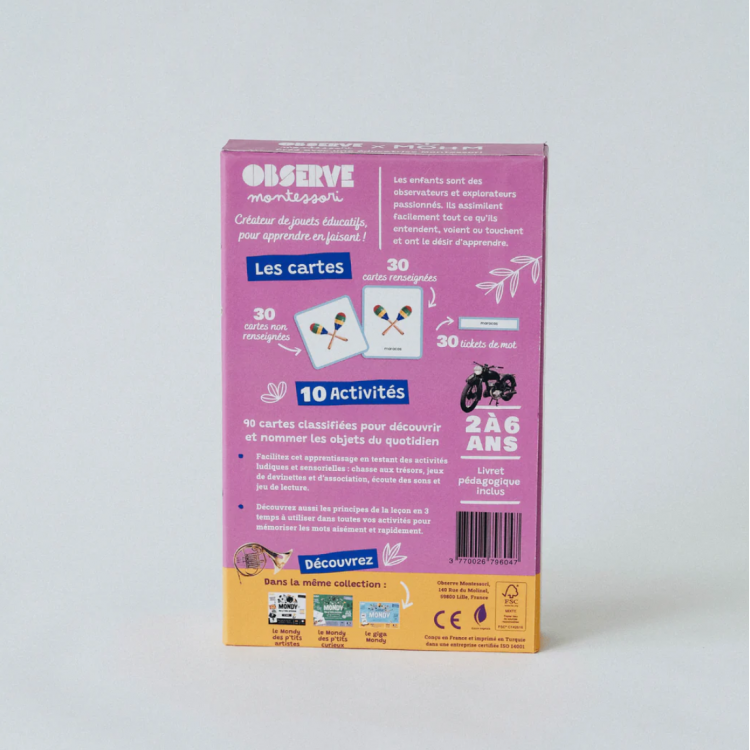 Le Mini-Mondy Loisirs - Cartes de nomenclature Montessori