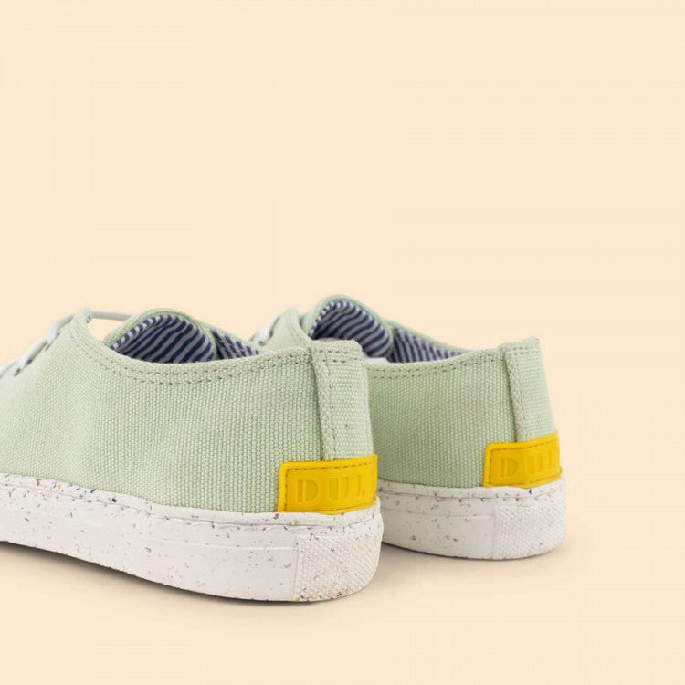Eco-sneakers en toile anis