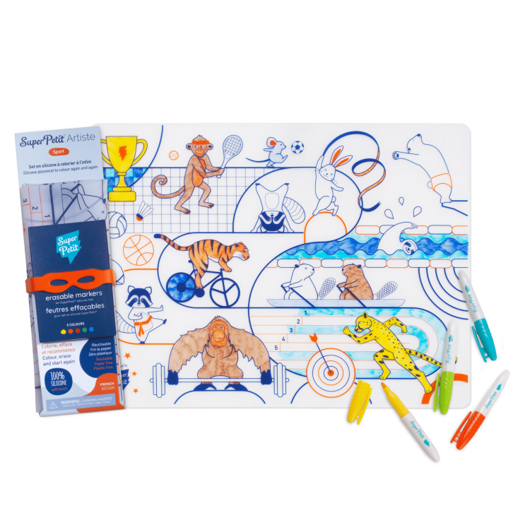 Set en silicone à colorier - Sport