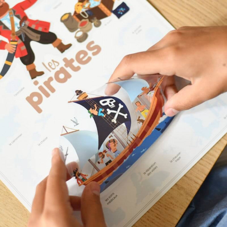 Mini poster 29 stickers - Les Pirates