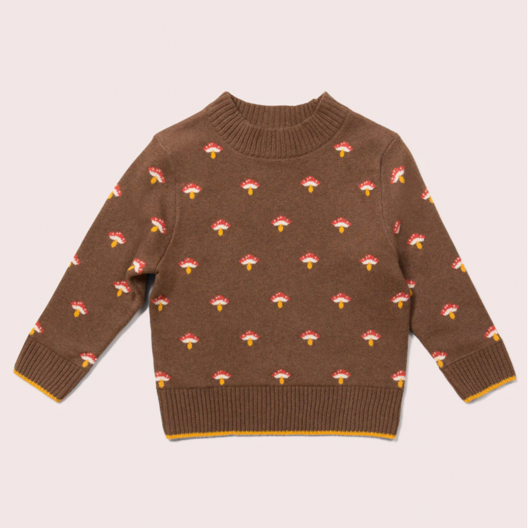 Pull enfant en coton bio - motif Champignons
