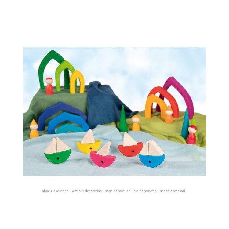 Coffret de construction et puzzle poissons colorés