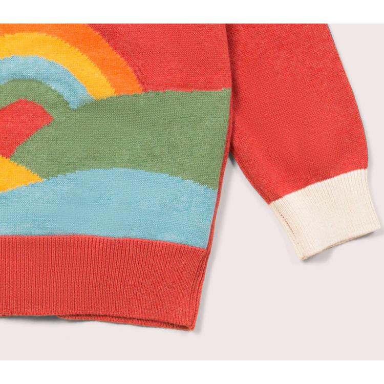 Cardigan en tricot enfant arc-en-ciel