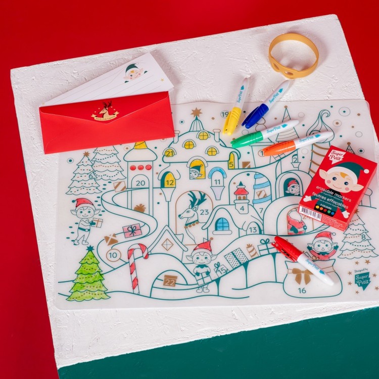 Set en silicone à colorier Le village de Noël + bonus lettre