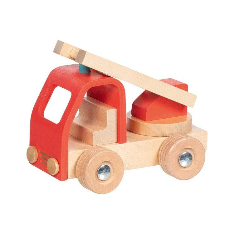 Camion de pompiers en bois avec échelle