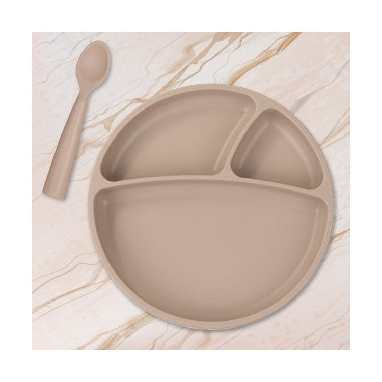 Assiette compartimentée à ventouse
