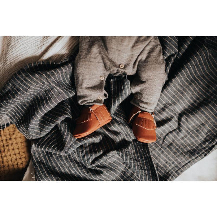 Chaussons mocassins bébé à franges