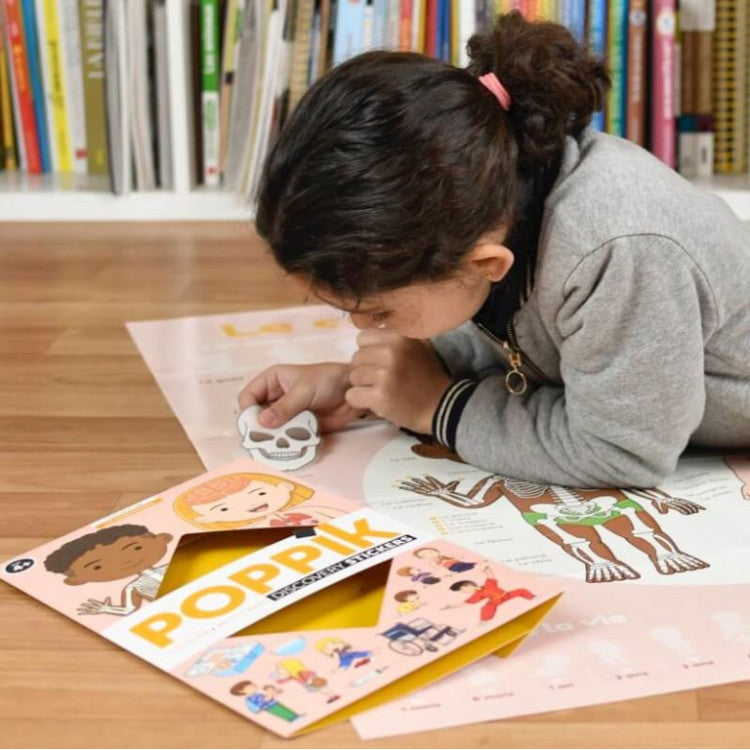 Poster éducatif 49 stickers -Corps humain
